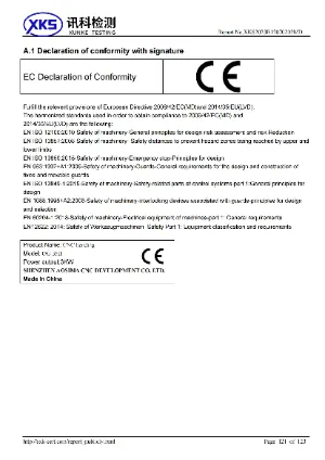奥斯玛折弯机检测报告图片，展示设备质量认证和技术检测数据，确保产品性能和安全标准。